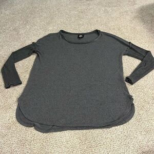 Bobeau Gray Top Long Sleeve Small